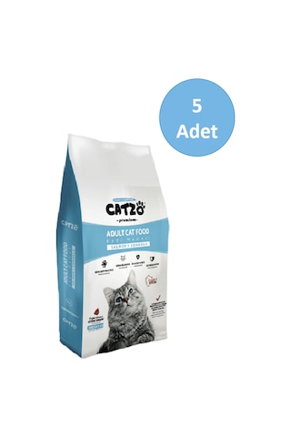 Catzo Yetişkin Kedi Maması Somonlu 5 x 1 KG