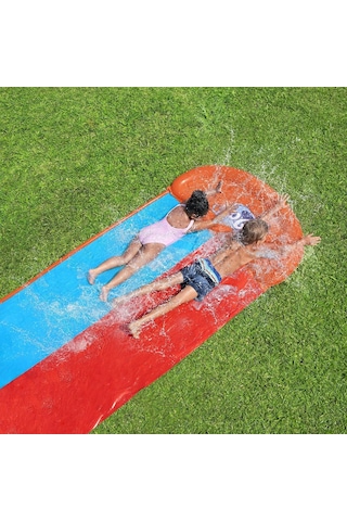 Bestway H2ogo Tsunami Splash Ramp Çift Kaydırak 488 Cm Çok Renkli