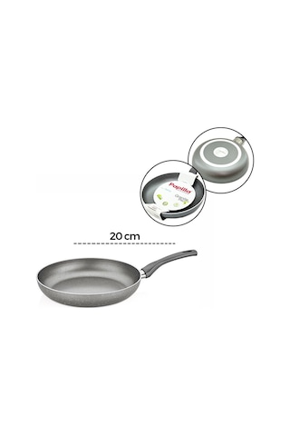 Papilla Fred 20 Cm Maxi Granit Tava - Tek Saplı Gri Kırçıllı Brkt-706134- 6'li Paket Diğer