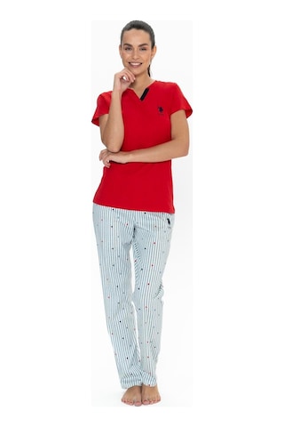 U.s. Polo Assn. Kadın Kırmızı Pijama Takım Kırmızı
