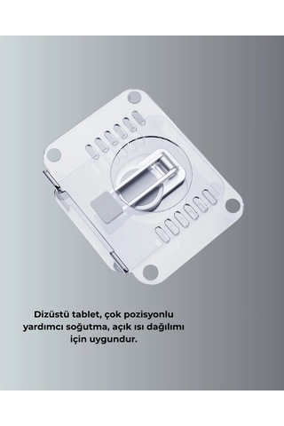 Hubrendy Tekno Katlanabilir Tablet Standı Ayarlanabilir Kaymaz Şeffaf Tasarım