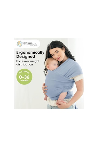 Keababies Bebek Taşıyıcısı, Nefes Alabilir, Ergonomik ve Eller Serbest Sarma Taşıyıcı Portbebe Mavi Tek Ebat