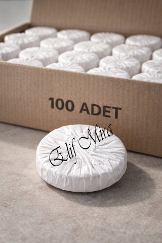 100 Adet 15 Gr Mini Otel Sabunu Pile Sargılı Buklet Yuvarlak Misafir Sabunu Beyaz Sabun