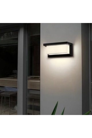 Bahçe Aydınlatması Led Işık 12w Led Aydınlatma Zita Ultra Şapkalı Bahçe Duvar Aplik Su Geçirmez Beyaz Işık - 6500k Diğer