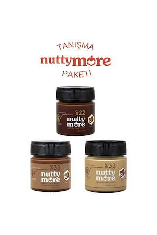 Mehmet Efendi Türk Kahvesi 100 Gr X 5 Adet & Nutty More Fındık Ezmesi Tanışma Paketi 200 Gr X 3 Adet