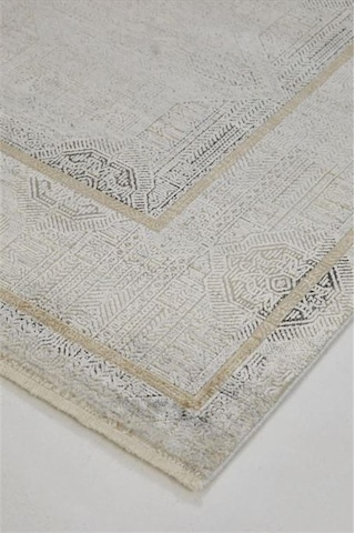 Çam Halı Elit 1504 Gri Bej Romans Halı Modern Desenli Makine Halısı
