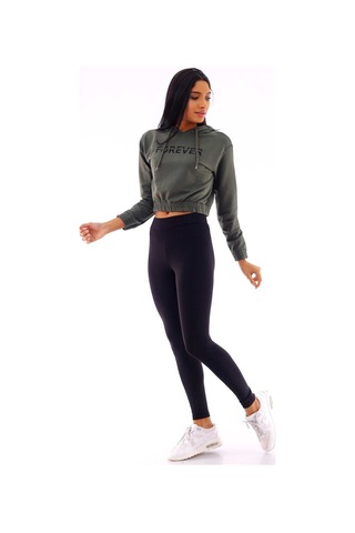 Gugus Basic Kapüşonlu Sweatshirt Gri