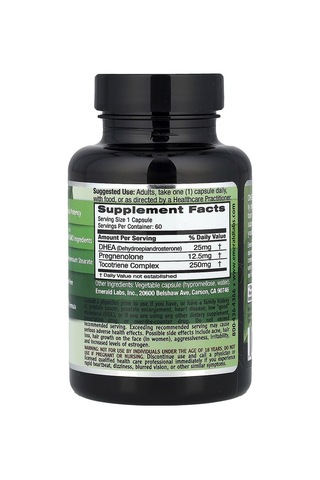 Emerald Laboratories, Dhea + Pregnenolone, 60 Vegetable Caps