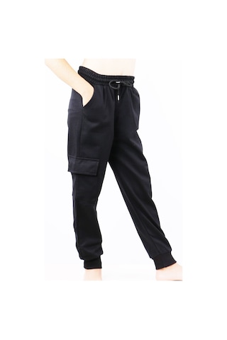 Çocuk Unisex Okul Eşofman Alti Komando Cepli C10 Siyah