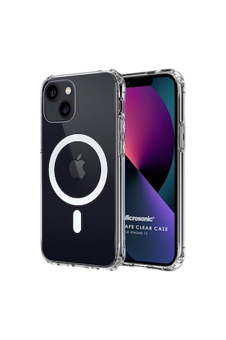 Microsonic iPhone Uyumlu 13 Kılıf MagSafe Clear Soft