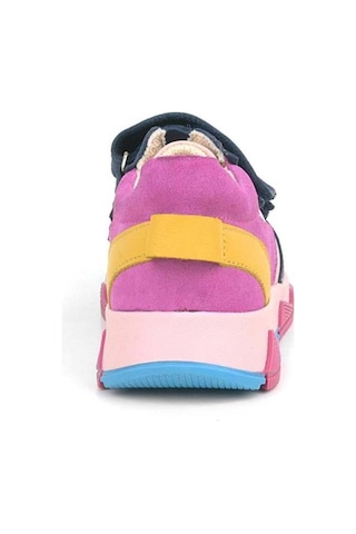 Ortopedikal 3880 Rakerplus Hakiki Deri Lacivert Pembe Çocuk Sneakers Spor Ayakkabı Cırtlı Lacivert - Pembe