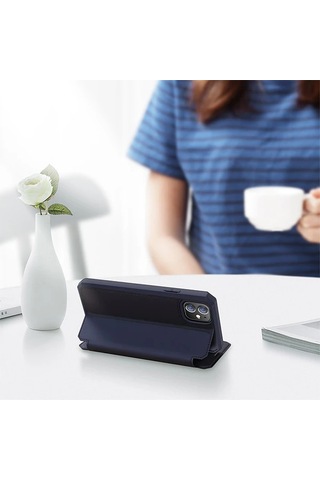 Dux Ducis İphone 12 Mini Kılıf Mıkantıslı Kapaklı Flip Cover Kılıf Skin X Series Flip Case- 5775 Çok Renkli