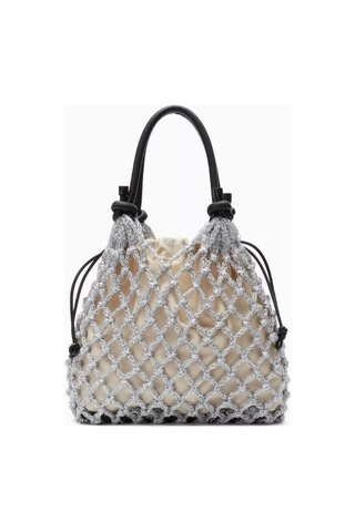 3.1 Phillip Lim Pamuk Karışımlı Mini Makrome Çanta, Hafif & El Yapımı Şıklık, Çok Yönlü Kullanım El Çantası Gümüş