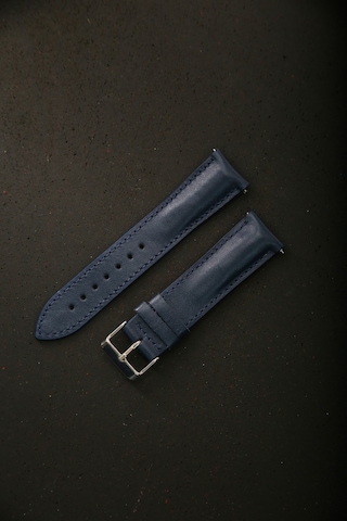 Hakiki Deri 22mm Akıllı Pimli Saat Kordonu Lacivert