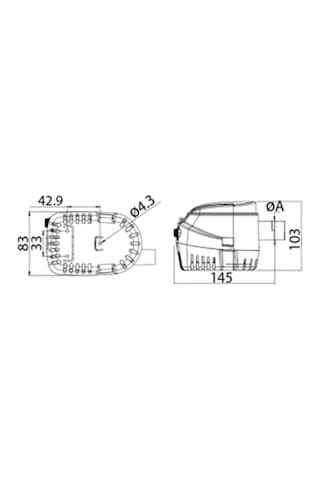 Europump II otomatik sintine Pompası 1100GPH 12V
