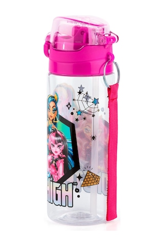 Monster High Pipetli 500 Ml Plastik Matara Suluk Pembe Kız Çocuk
