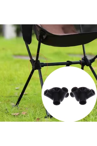 Dolıty 2 Adet Kamp Sandalyesi Bağlantı Parçaları Plaj 13-mm Siyah Çok Renkli