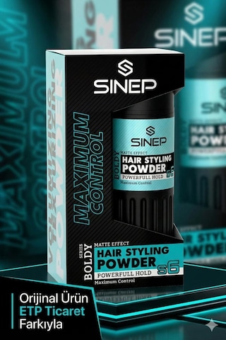 Sinep Toz Wax No:6 Powerful Hold Turkuaz Ekstra Güçlü Tutuş & Cesur Tarzlar 20 Gr