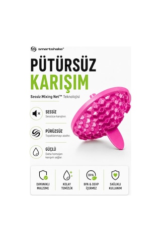Smartshake Original2go Serisi 600 Ml Neon Pembe Protein Shaker
