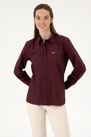 U.s. Polo Assn. Kadın Plum Gömlek Desenli 50316699-vr177 New Plum