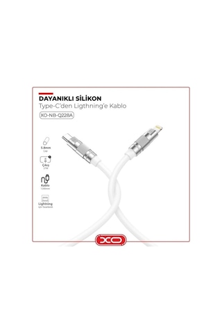 Nb-q228a 27w Pd Gan Hızlı Şarj Kablosu Type-c To Lightning Silikon Çinko Alaşım Dayanıklı 1.2m