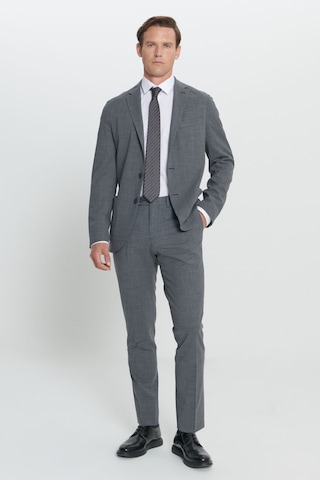 AC&Co / Altınyıldız Classics Erkek Grı Slim Fit Dar Kesim Mono Yaka Yünlü Takım Elbise Grı