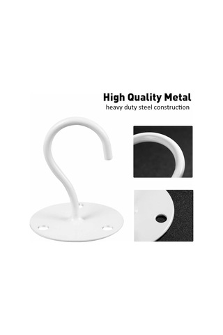 Maiyame Metal Duvar Kanca, 55 Pound Yük Taşıma, Bitki Sepetleri Fenerler Kuş Kafesleri İçin, 3-delikli Sağlam Tasarım, 2 Adet Beyaz Çok Renkli