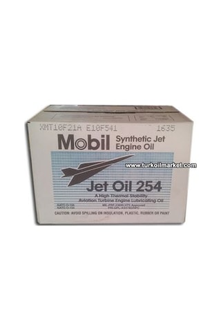 Mobil Jet Oil 254  Uçak Tipi Gaz Türbini Yağı 24 x 1 L
