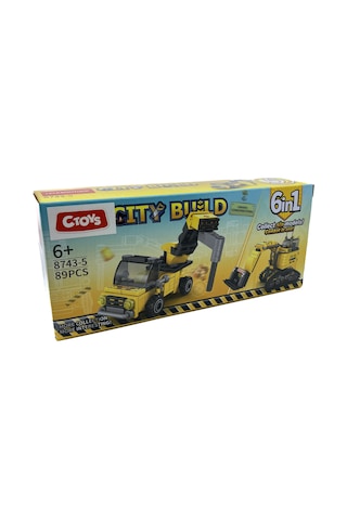 Lelebrother City Build İş Makinesi Seti Eğitici Blok Oyuncak No-5