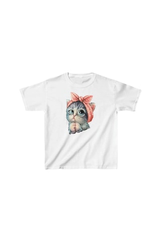 Mzpkartan Çocuk Unisex Baskılı T-shirt - Beyaz