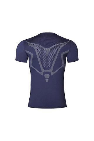 Ghassy Co. Erkek Ultra Esnek Koşu Egzersiz Hızlı Kuruma Nefes Alabilen Kısa Kollu Spor T-shirt 001 Lacivert