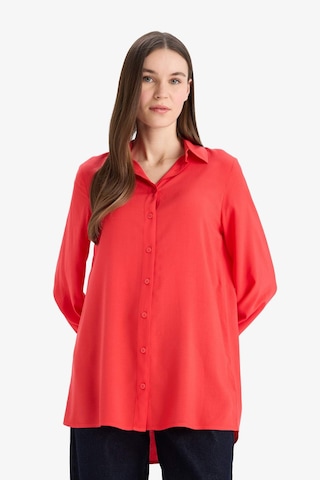 DeFacto Regular Fit Basic Düz Viskon Uzun Kollu Gömlek Tunik D7352AX25SPRD63