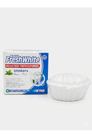 Favori Freshwhite Smokers Diş Temizleme Tozu 50 Gr Nane Aromalı Diş Parlatıcı Toz Kahve Çay Lekelerine Karşı Bakım