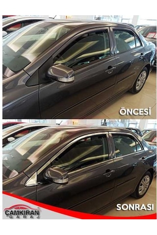 Toyota Corolla Uyumlu 2008-2012 Cam Çıtası Nıkelaj