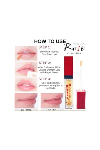 Rose Cosmetics Dudak Dolgunlaştırıcı Doğal Görünüm Dudak Parlatıcısı Lisinya Çok Renkli