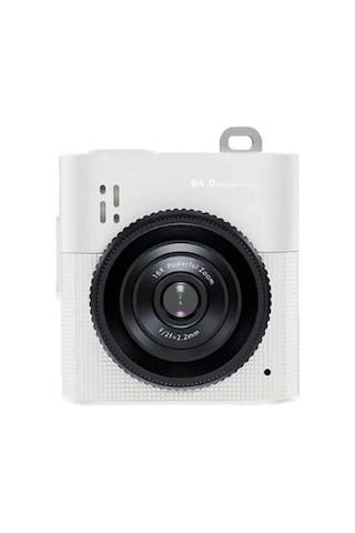Mini Dijital Kamera 64mp 16x Digital Zoom Retro Vintage 1.4 Ekranlı Video Kamera Taşınabilir Tasarım Beyaz