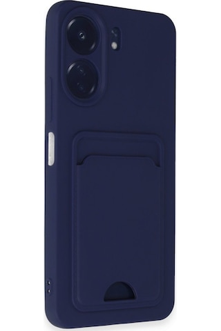 Xiaomi Redmi 13c Uyumlu Arka Kamera Korumalı Kart Koyulabilen Silikon Kartlıklı Kılıf Kapak