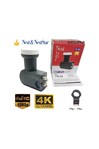 Uydupark Next Dört Çıkışlı Lnb+Lnb Kelepçesi+Contalı Konnektör