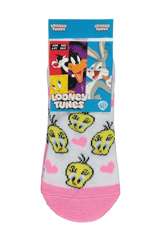Tweety Kız Çocuk 2'li Babet Çorap 2-12 Yaş Pembe Pembe