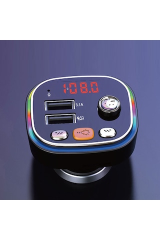 Teltree C20 Gümüş Araç Mp3 Çalar - Bluetooth 5.0 İle Müzik Dinleme, Çift Usb Şarj Ve Fm Aktarıcı - 12-24v