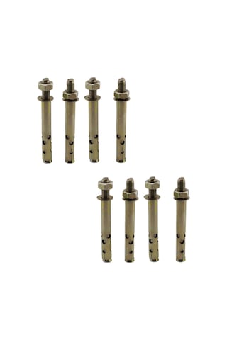 8 Adet Saplamalı Gömlek Çelik Dübel M10x110 Mm Raf Montaj Bağlantı Zemin Monte Tavan Asma Aparat