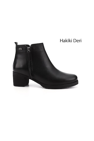 Gönderi(R) Gönderi R Kadın Siyah Fermuarlı Kalın Topuklu Hakiki Deri Bot Gkzb13451460 Siyah