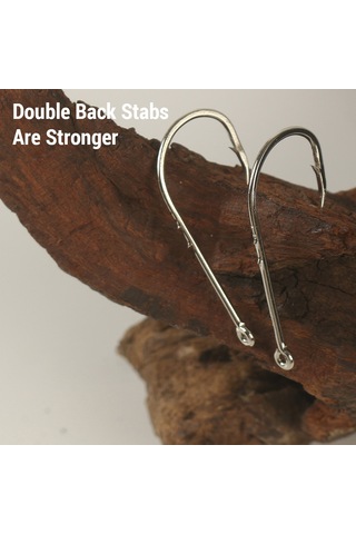 Xiyyadms 100 Adet Yüksek Karbon Çelik İki Tırnaklı Uzun Saplı Deniz/su Altı Balık İğnesi 10 Numara - Dayanıklı, Kuru Bait Tutucu