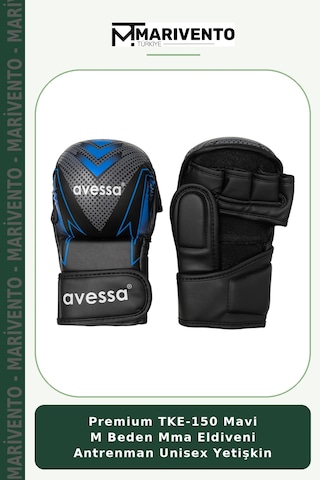 Premium Tke-150 Mavi M Beden Mma Eldiveni Antrenman Unisex Yetişkin