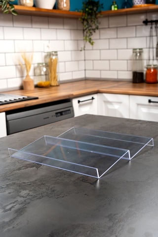 Mienda Home 2 Adet Pleksi Şeffaf Stand Baharatlık Standı Çekmece Içi Düzenleyici-mhydkplx2 Şeffaf