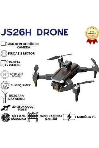 Js26h Drone, Katlanabilir, Akıllı 4k Uzaktan Kumandalı, 360 Derece Engel Algılama Uyumlu Hızlı Drone-1470