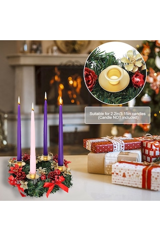 Suofeng 30 Cm Plastik Noel Çelenk, Yeşil Dekoratif Yılbaşı Süsü, Otel Ve Alışveriş Merkezi İçin