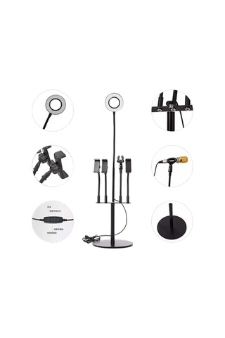 E2m Ytb-05 5in1 Metal Işıklı Stand Siyah