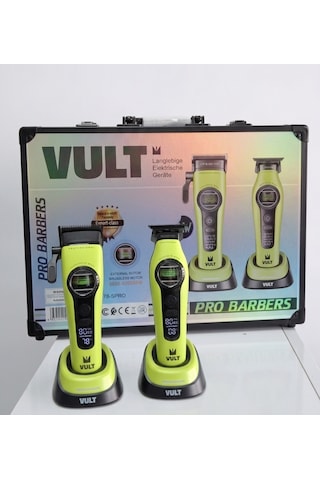 Vult Vt-9878-spro Profesyonel Berber Seti Çift Makine Brushless Motor 120 Dak