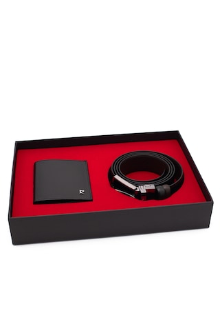Pierre Cardin Çift Yönlü Deri Kemer & Cüzdan İkili Set Pccift01sk-1135a2c Siyah